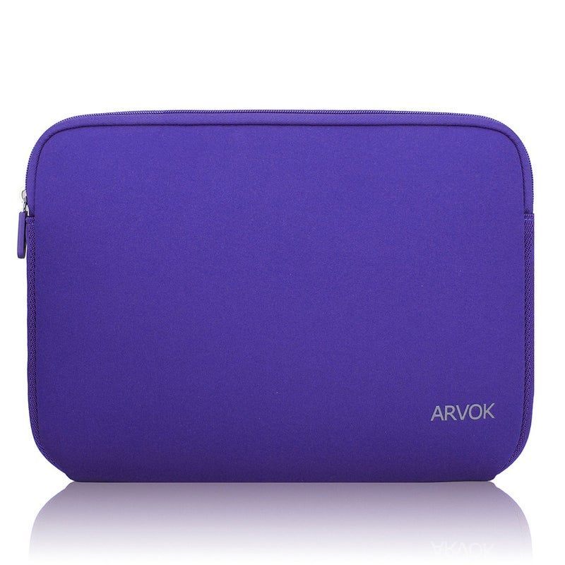 Arvok 11 11.6 12 Inch Laptop Sleeve Case for MacBook Air 12, Water-Resistant Neoprene Notebook Computer Tablet Sleeve, Carrying Bag Cover for Chromebook/HP/Dell/Lenovo/Asus/Acer, Purple - Image 1